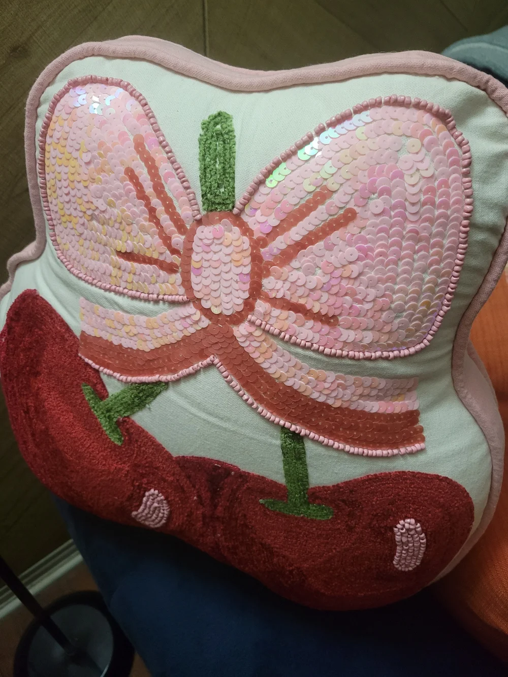 VIRAL Cupcakes & Cashmere Cherry Decorative Pillow
